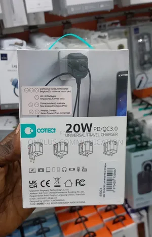 Coteci 20w Pd Qc3.0 Universal Travel Charger