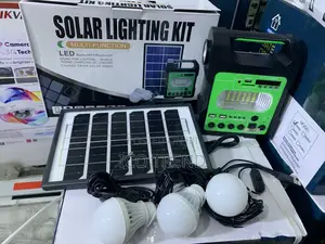 Portable Solar Light Kit With Led Light Bulbs, Radio, Mp3 Player