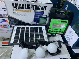 Portable Solar Light Kit With Led Light Bulbs, Radio, Mp3 Player