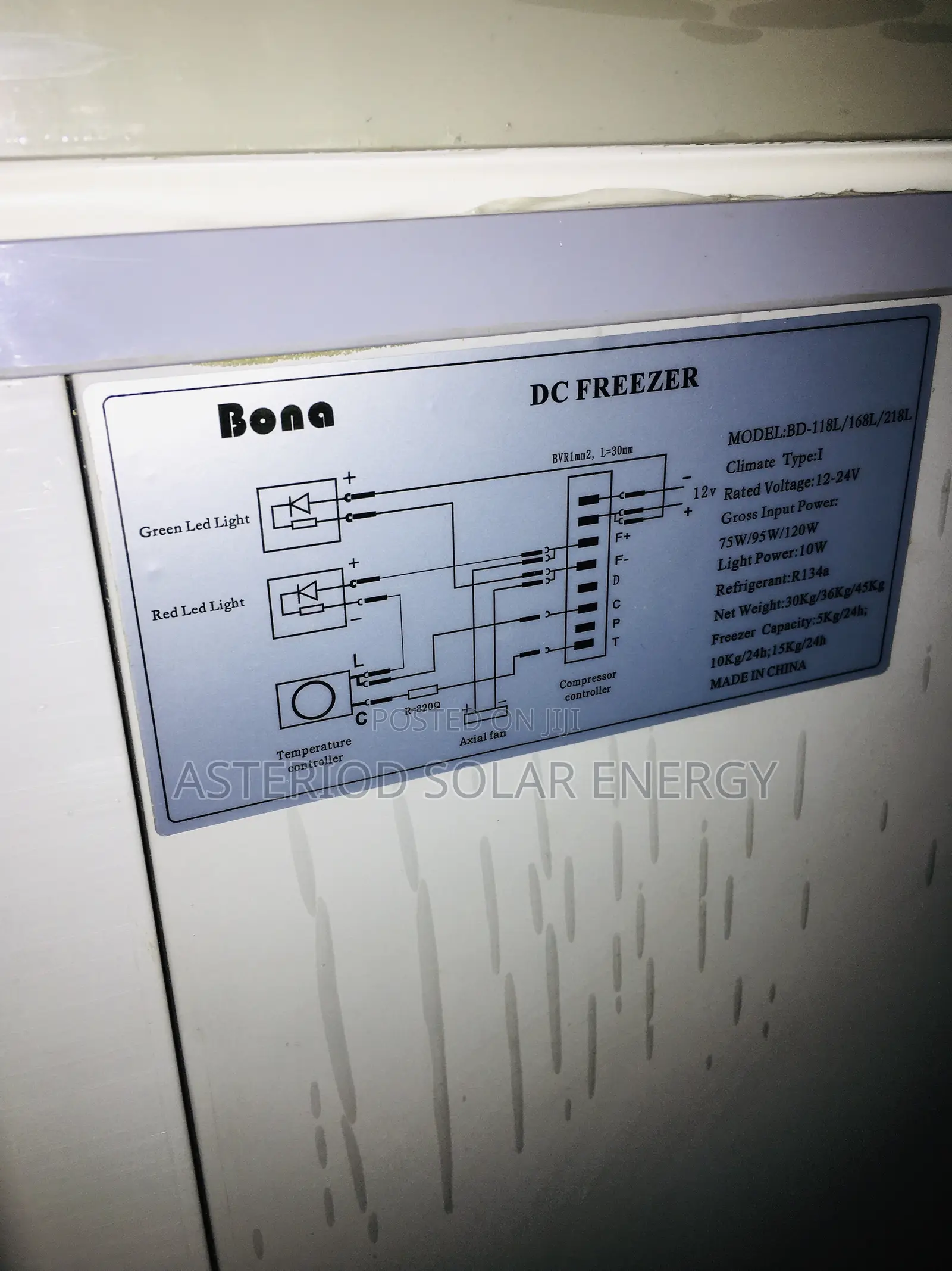 218l Ac/Dc Bona Deep Freezer