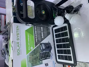 Portable Traveling Solar System Mw-X6 Lighting and Power Kit.