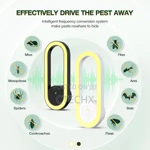 Ultrasonic Pest Repeller 4 Packs Plug in Pest Control With Night Light