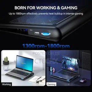 Tecknet Laptop Cooling Pad, 12"-16" Laptop Cooler With 2 Quiet Fans