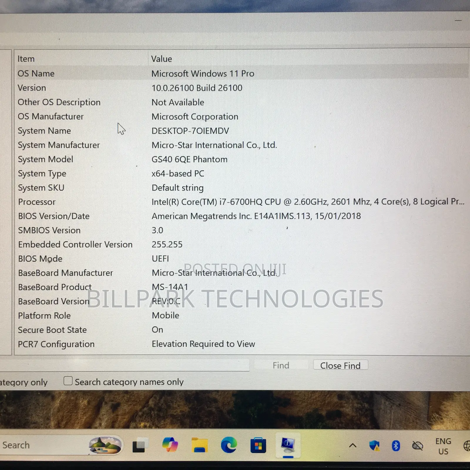 Laptop MSI 16GB Intel Core i7 HDD+SSD 256GB
