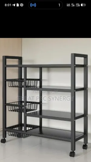 Standing Kitchen Rack With 3 Baskets