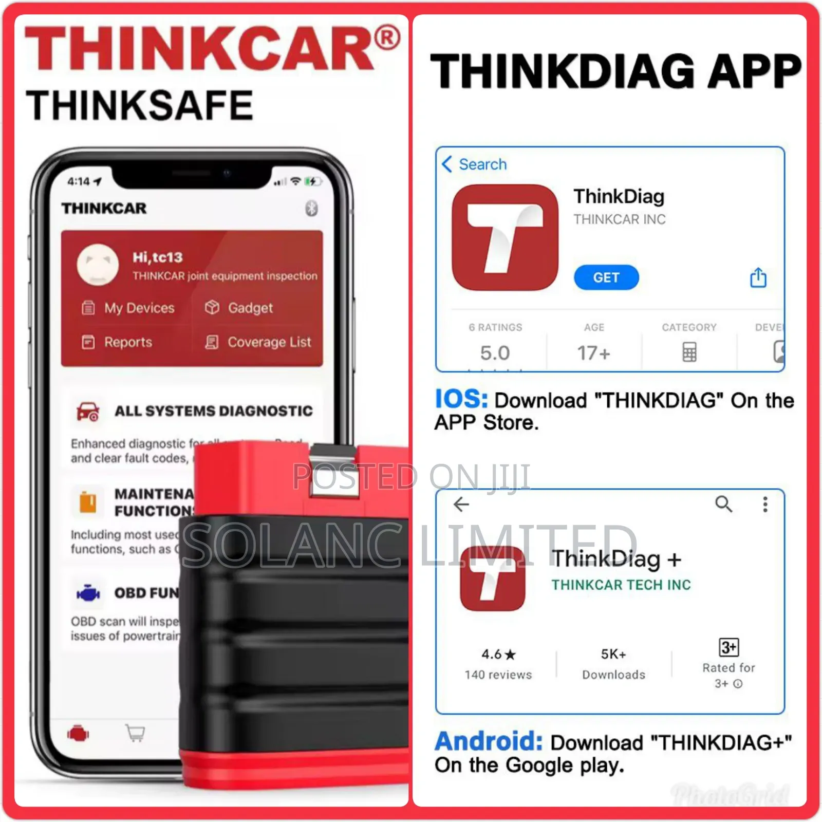 Thinkcar Thinksafe - SOLANC LIMITED Price: ₦ 90,000 on Jiji.ng [Ojota]