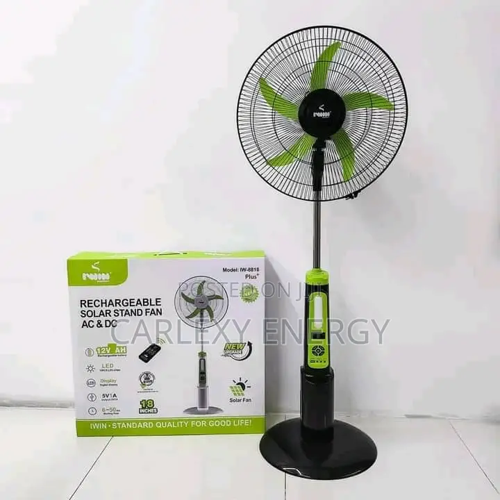 18" Ac/Dc Solar Fan (Iwin)