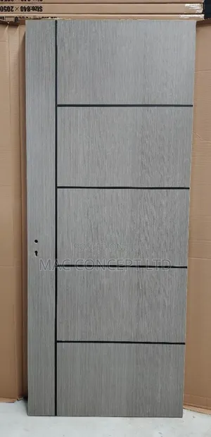 Gray Colour Wooden Door