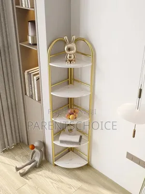 5 Layer Luxury Gold Corner Shelf