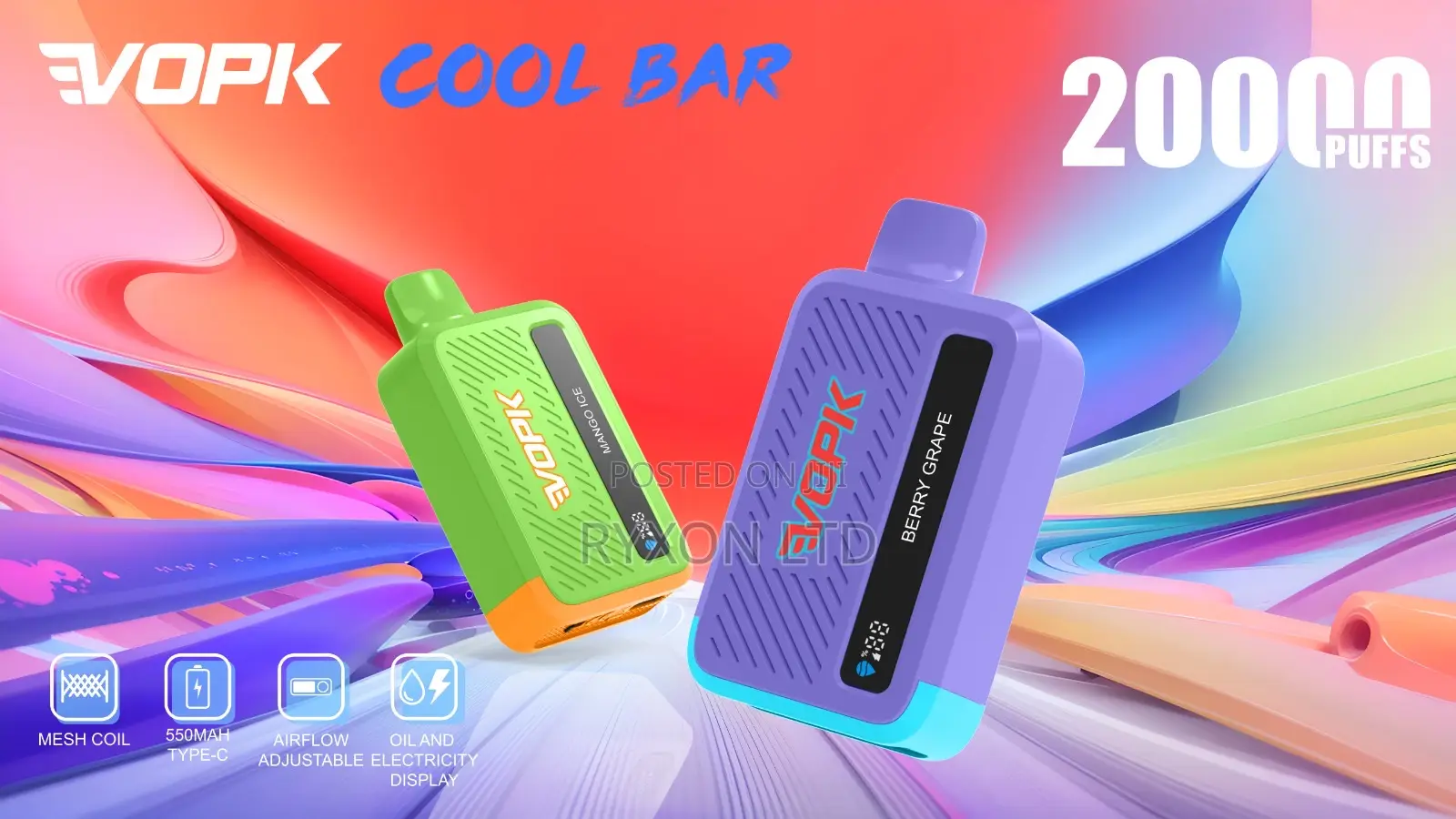 20,000 Puffs Disposable Vape E Cigarettes