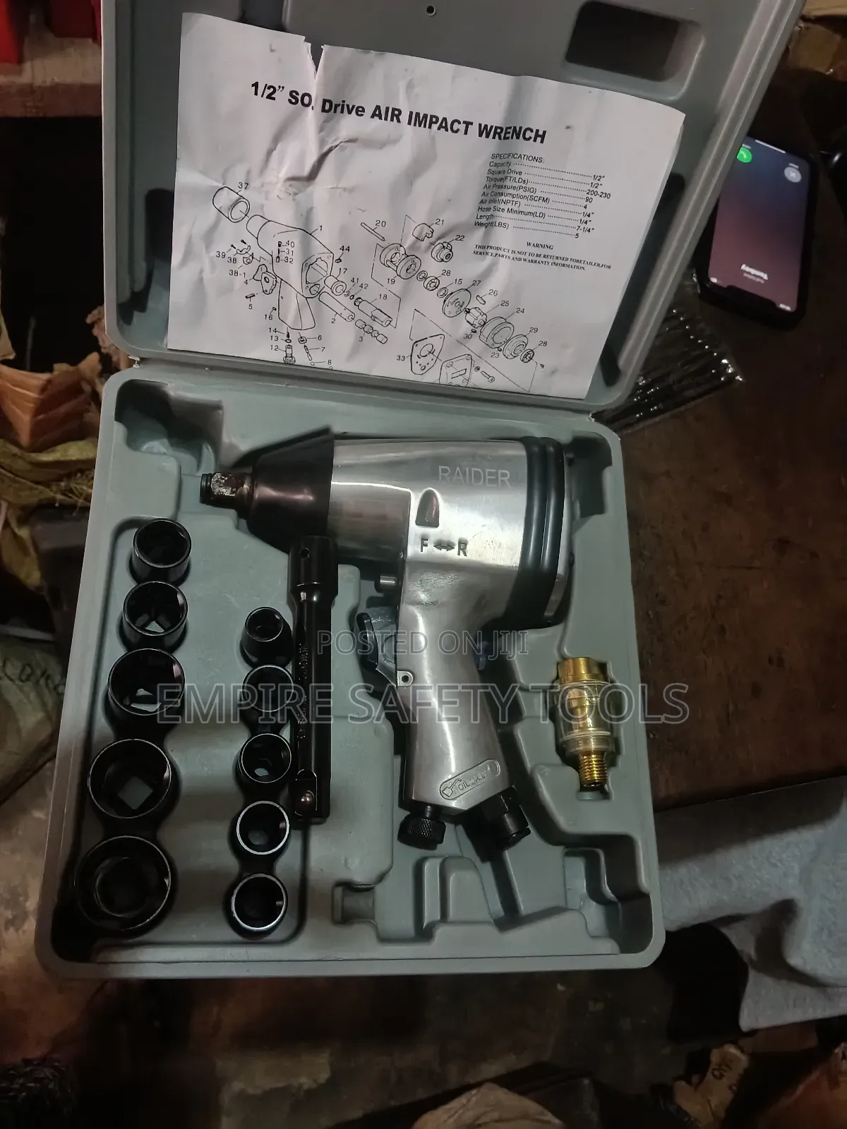 1⁄2" Air Impact Wrench Kit(Raider)