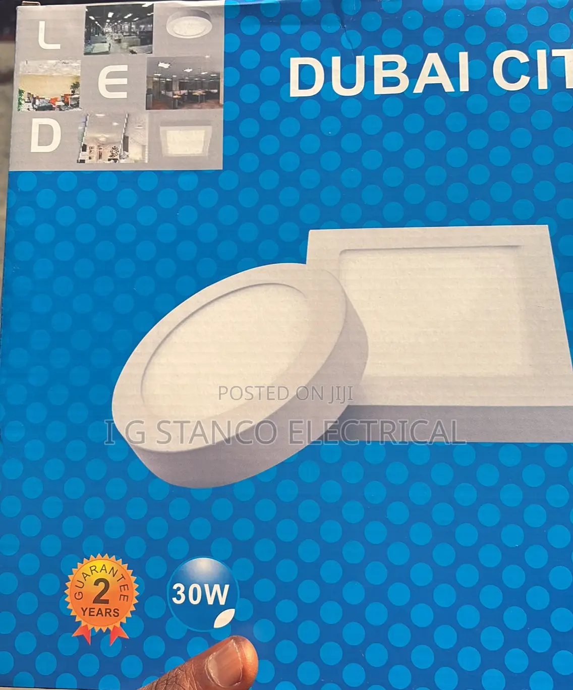 Dubai City Led Light 30x30 Square
