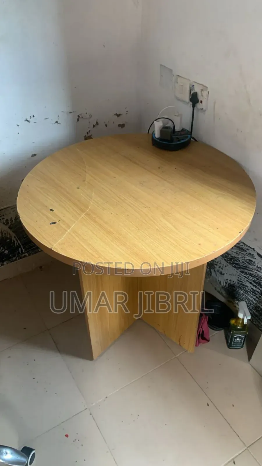 Sturdy Round Bistro-Style Table – Natural Wood Grain Finish in Ilorin ...