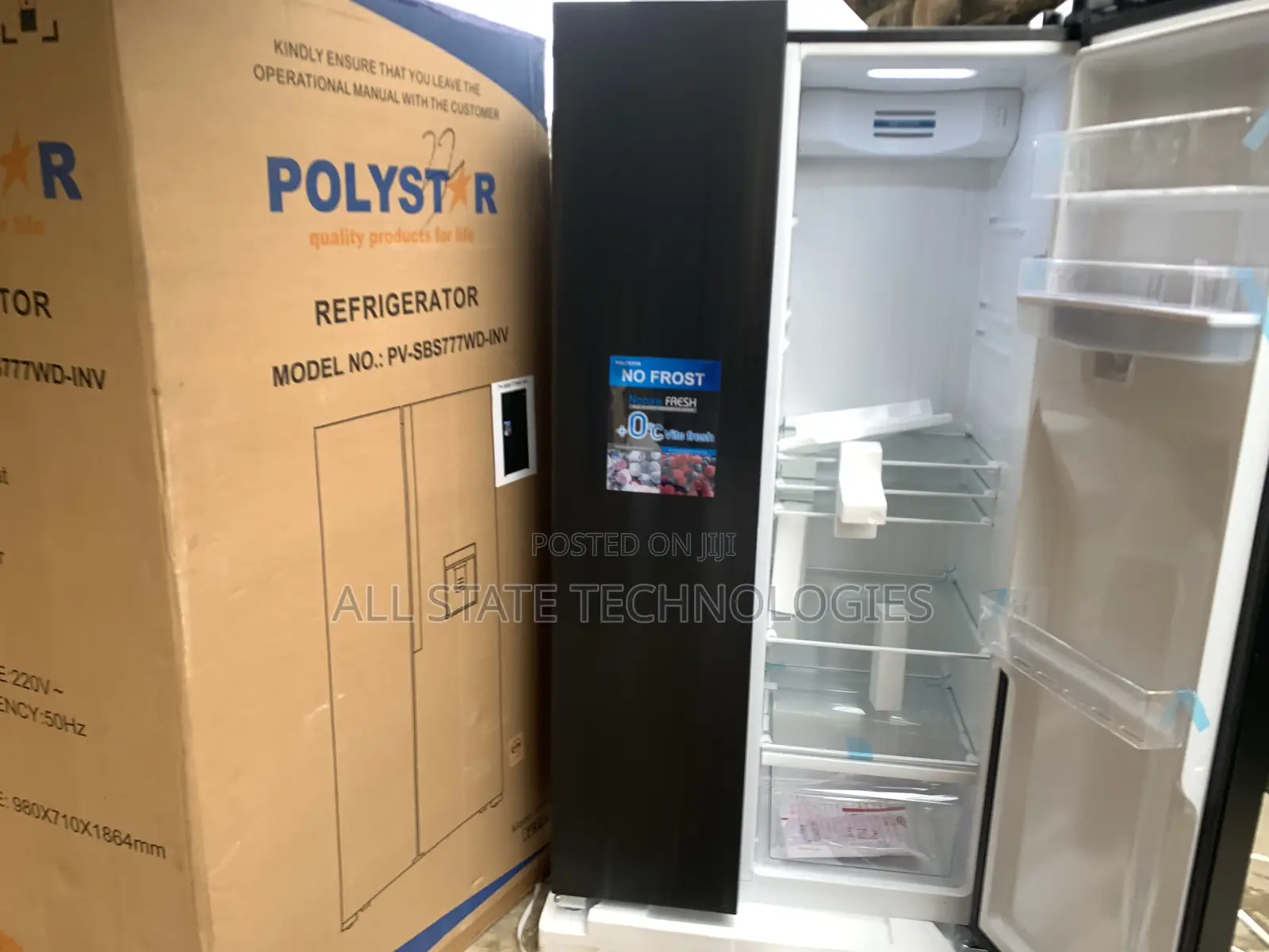 Polystar 620l SXS Refrigerator, Black Finish