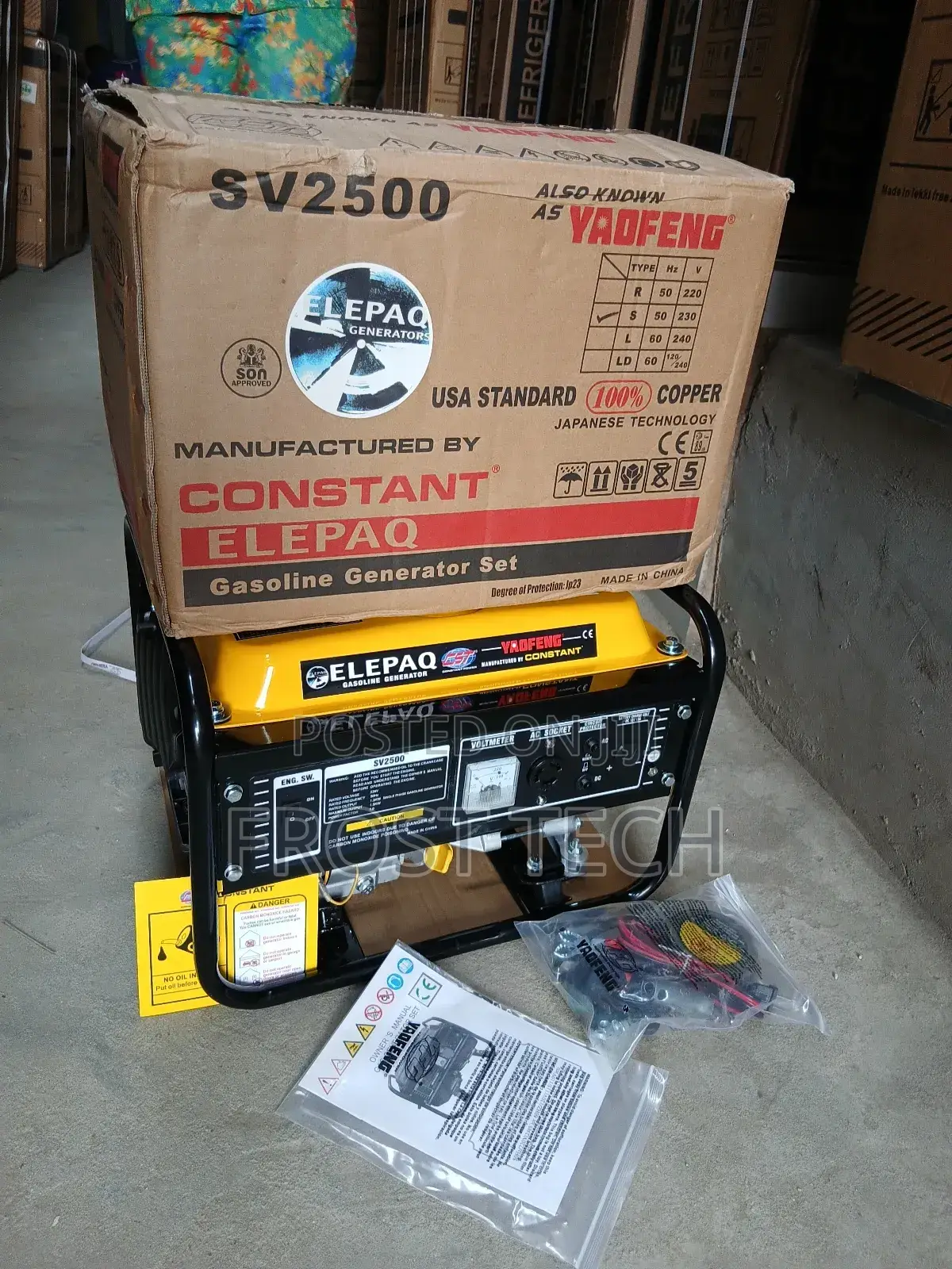 Elepaq Constant Yaofeng 1.5kva Copper Generator