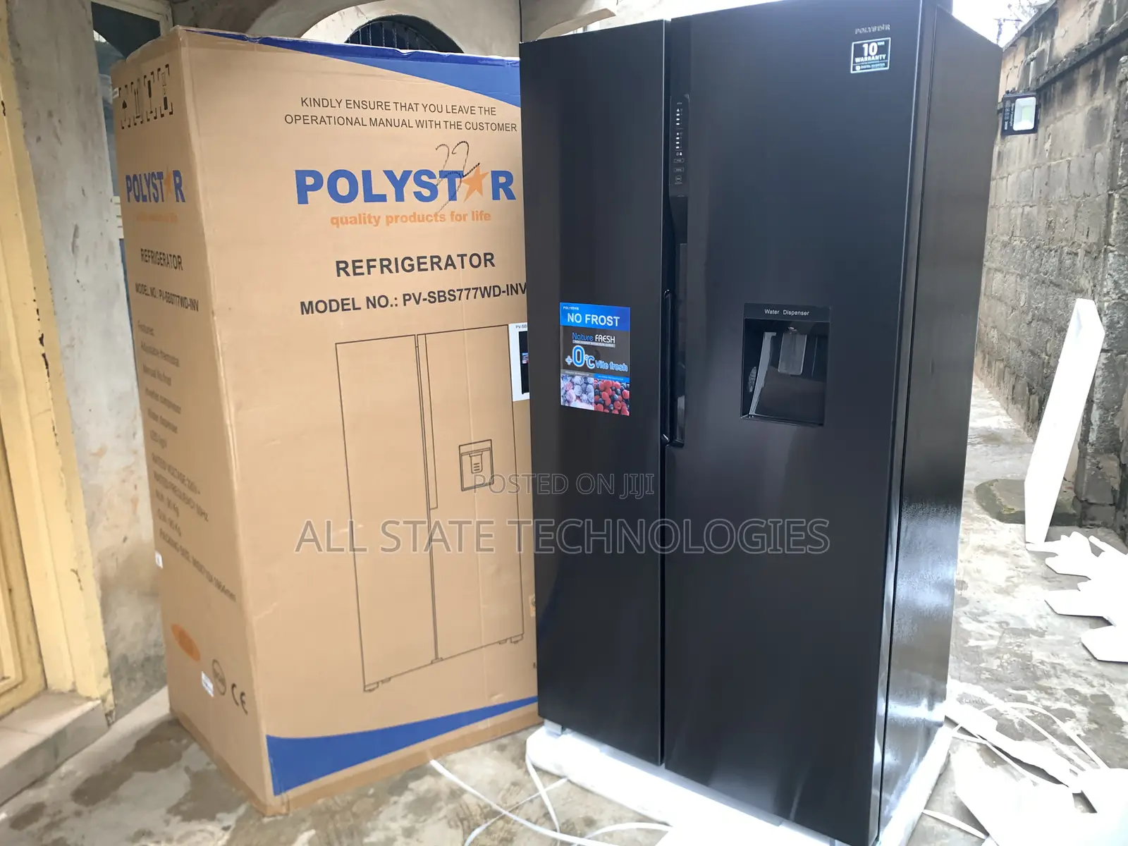 Polystar Pv-Sbs776wd-Inv Side-by-Side Cooling Refrigerator