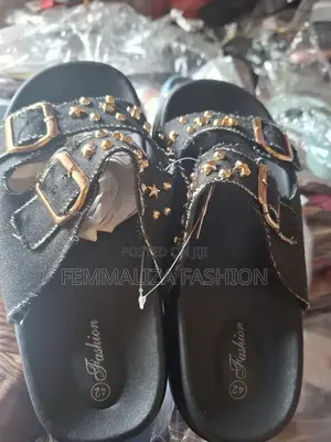Ladies Jean Rhinestone Slides