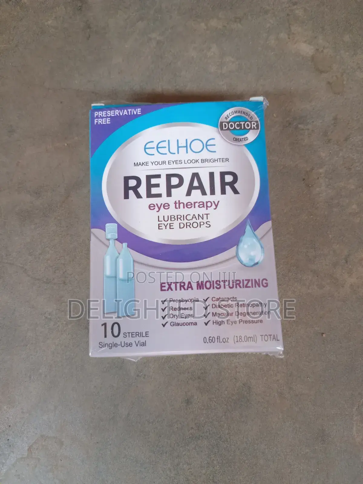 Eye Drops Relieve Dry, Blurred Eye