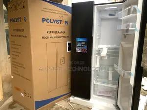 Polystar Pv-Sbs776wd-Inv Black Finish Side-by-Side Fridge