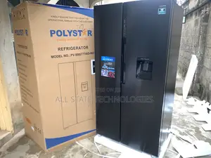 Polystar Pv-Sbs776wd-Inv Black Finish Side-by-Side Fridge