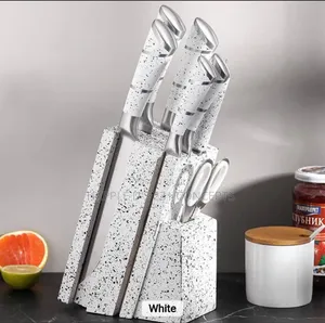Stainless Steel Quality Marble Kitchen Knife Set 