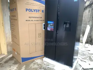 Polystar Pv-Sbs776wd-Inv Double Door Black Refrigerator
