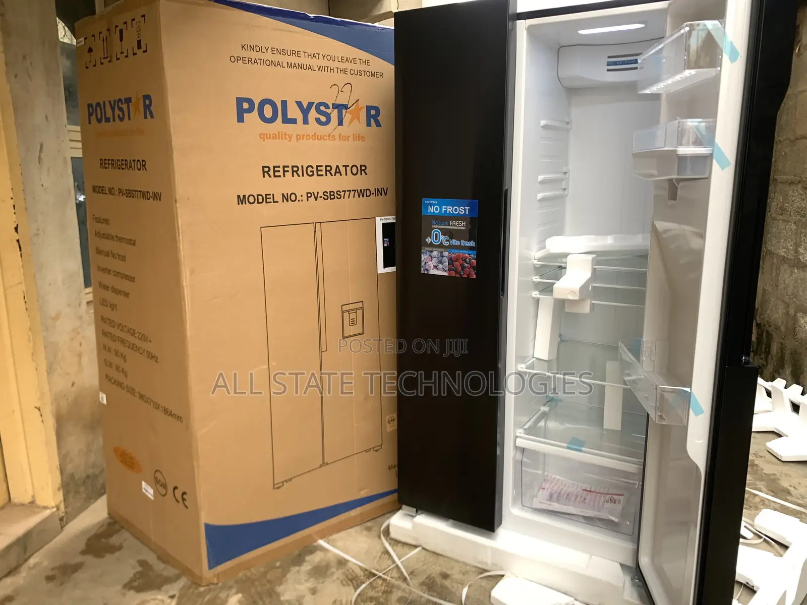Polystar Pv-Sbs776wd-Inv High-Performance 620l Refrigerator