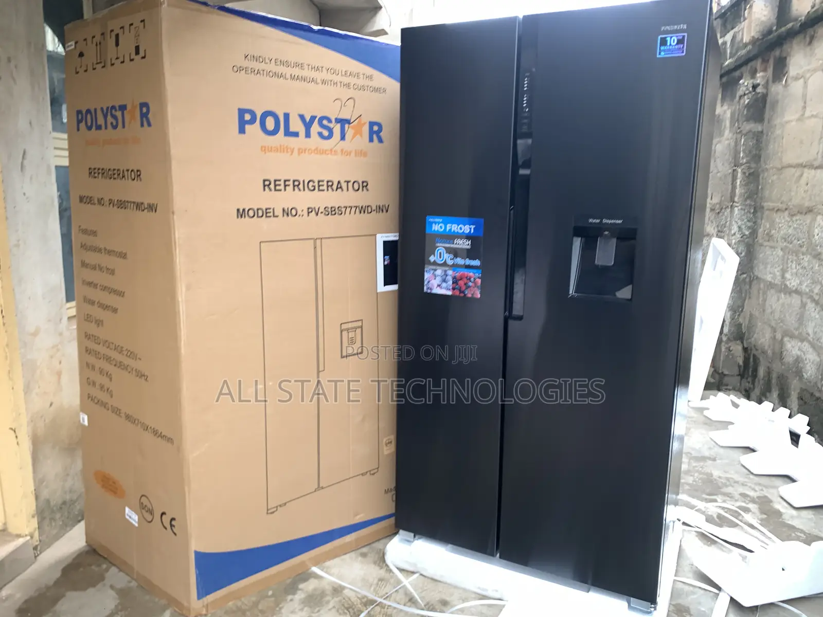 Polystar Pv-Sbs776wd-Inv High-Performance 620l Refrigerator