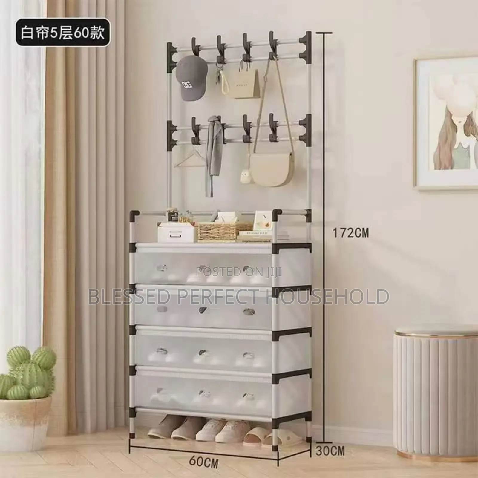 Floor and Hat Dustproof Shoe Rack