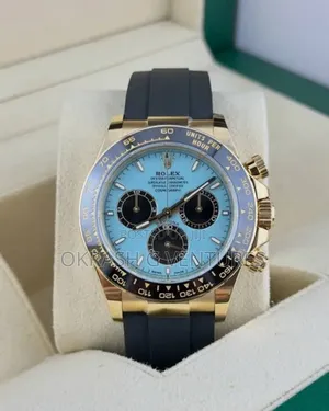 Rolex (Daytona) Chronograph Gold Rubber Strap Watch
