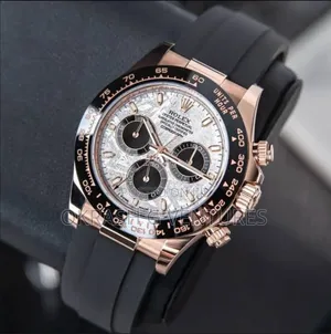 Rolex (Daytona) Chronograph Rose Gold Rubber Strap Watch