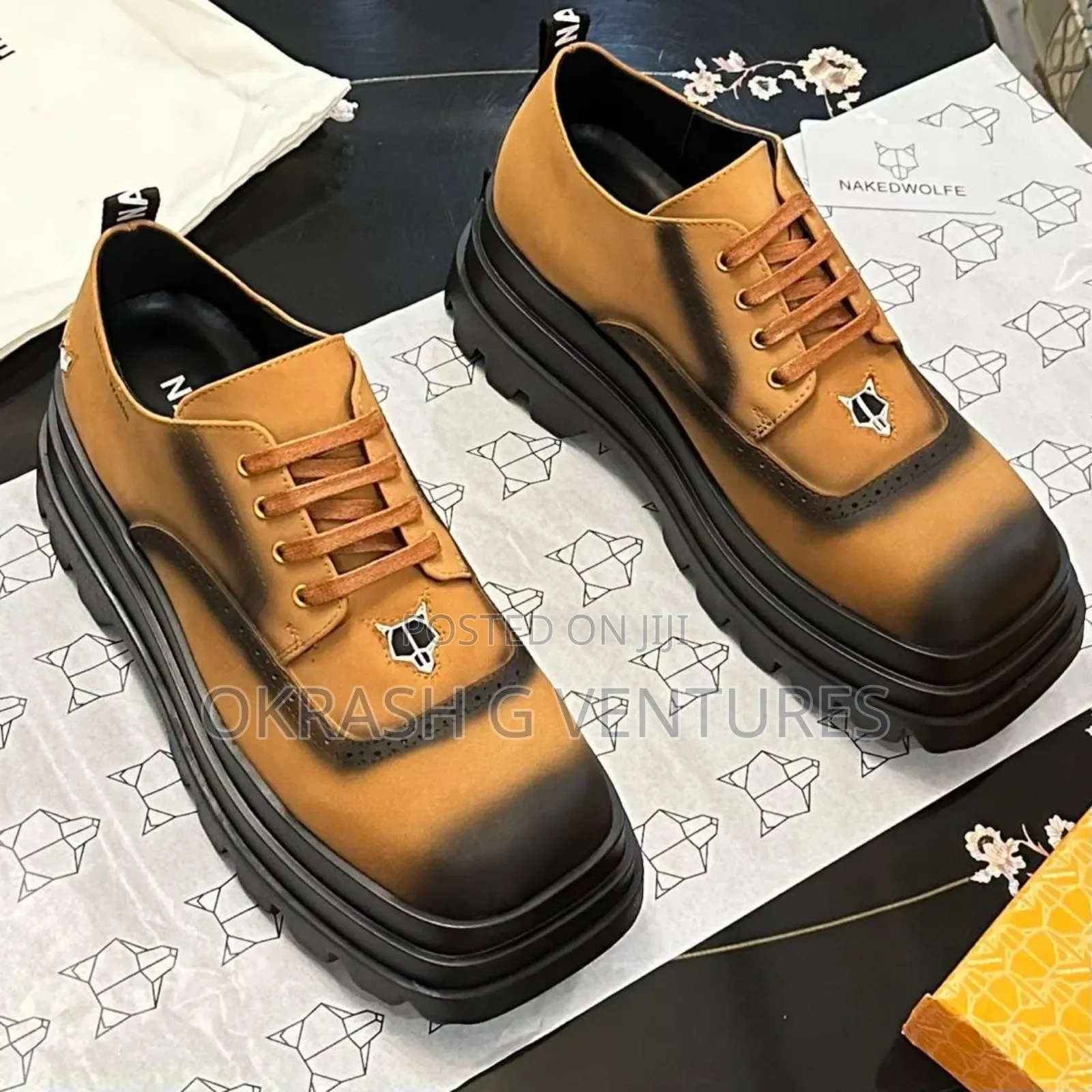 Naked Wolf Leather Boot Shoe for Men's