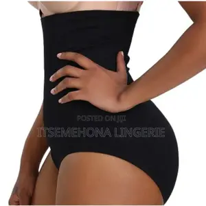 High -Waist Tummy Control Girdle Pant - Black