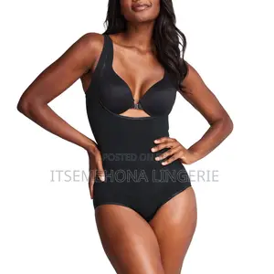 Red Hot by Spanx Women's Control Shapewear Open-Bust Panty Bodysuit