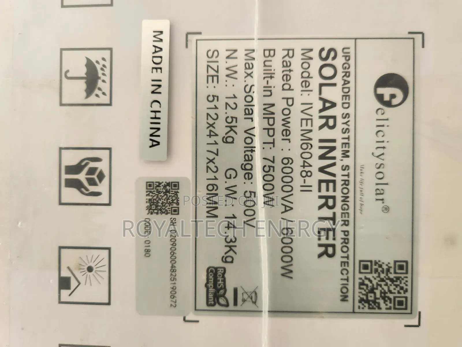 Felicity 6kva 48v Hybrid Solar Inverter - Royaltech energy Price: ₦ ...