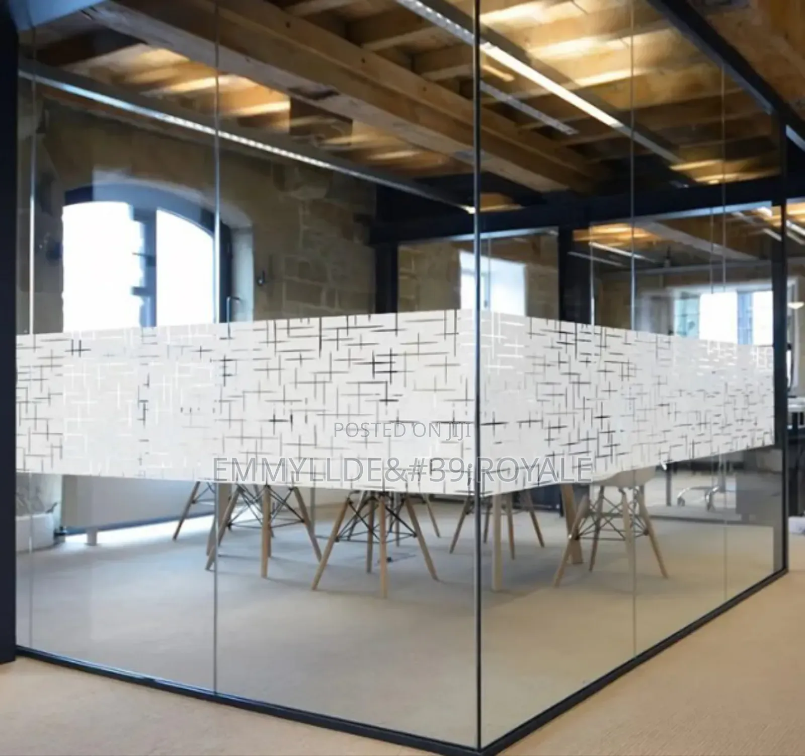 Frosted Electrostatic Glass Film Different Designs Per Roll