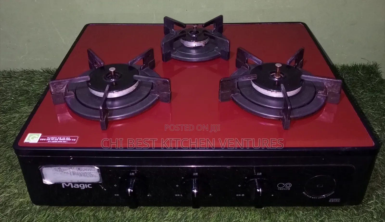 Magic Gas Cooker 3 Burner Glass Top