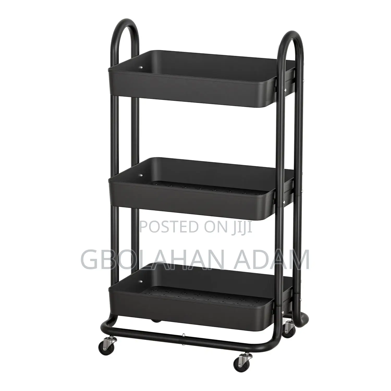 3-Tier Rolling Storage Cart With Wheels