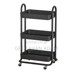 3-Tier Rolling Storage Cart With Wheels