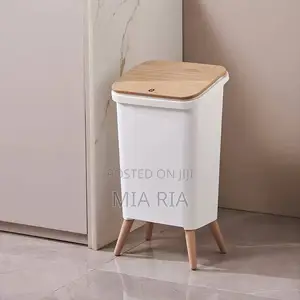 Trash Can With Press Lid
