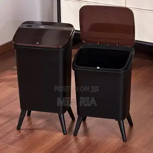 Trash Can With Press Lid