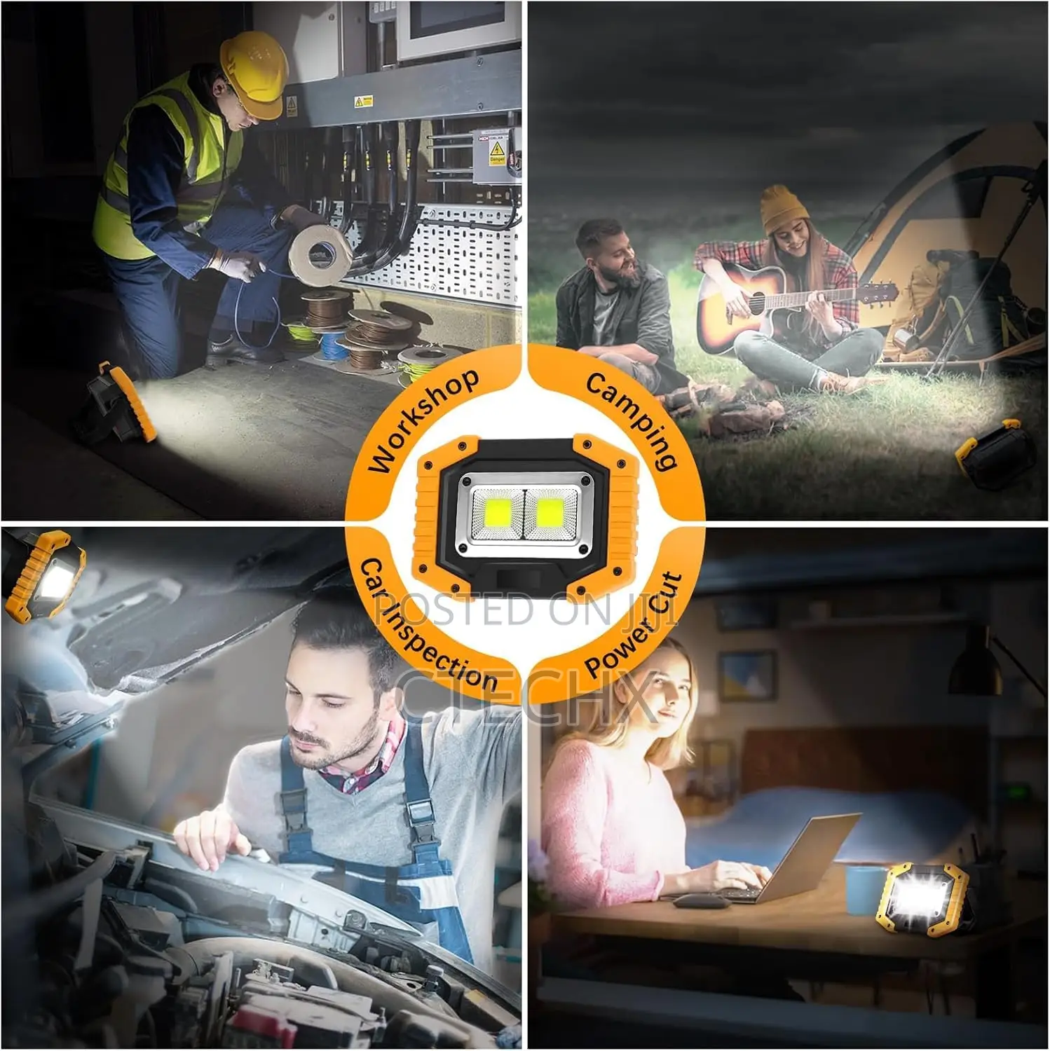 Led Rechargeable Work Light 30w 2000lm Portable Cob Floodlight
