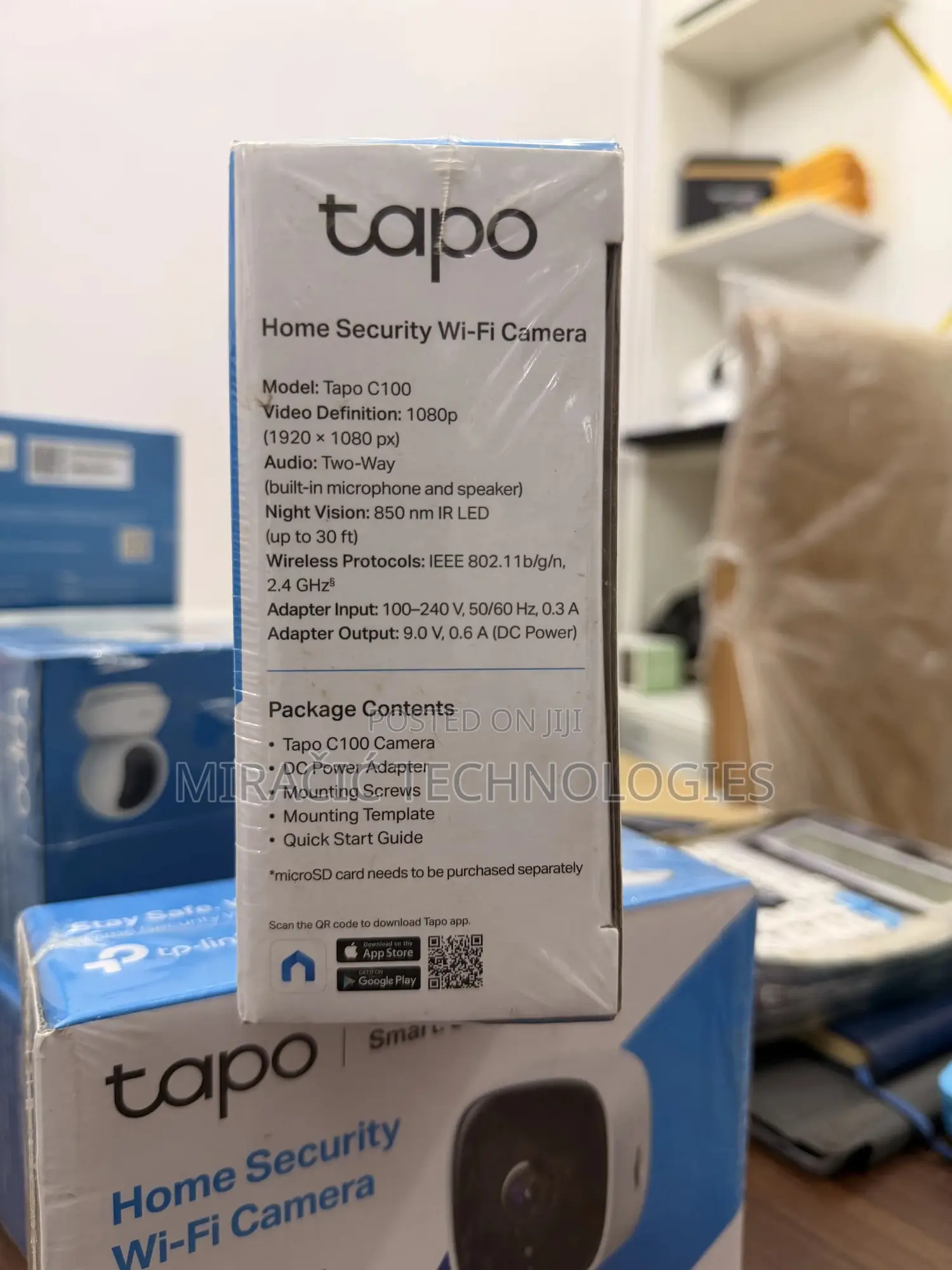 Tapo C100 Indoor Wifi CCTV Camera