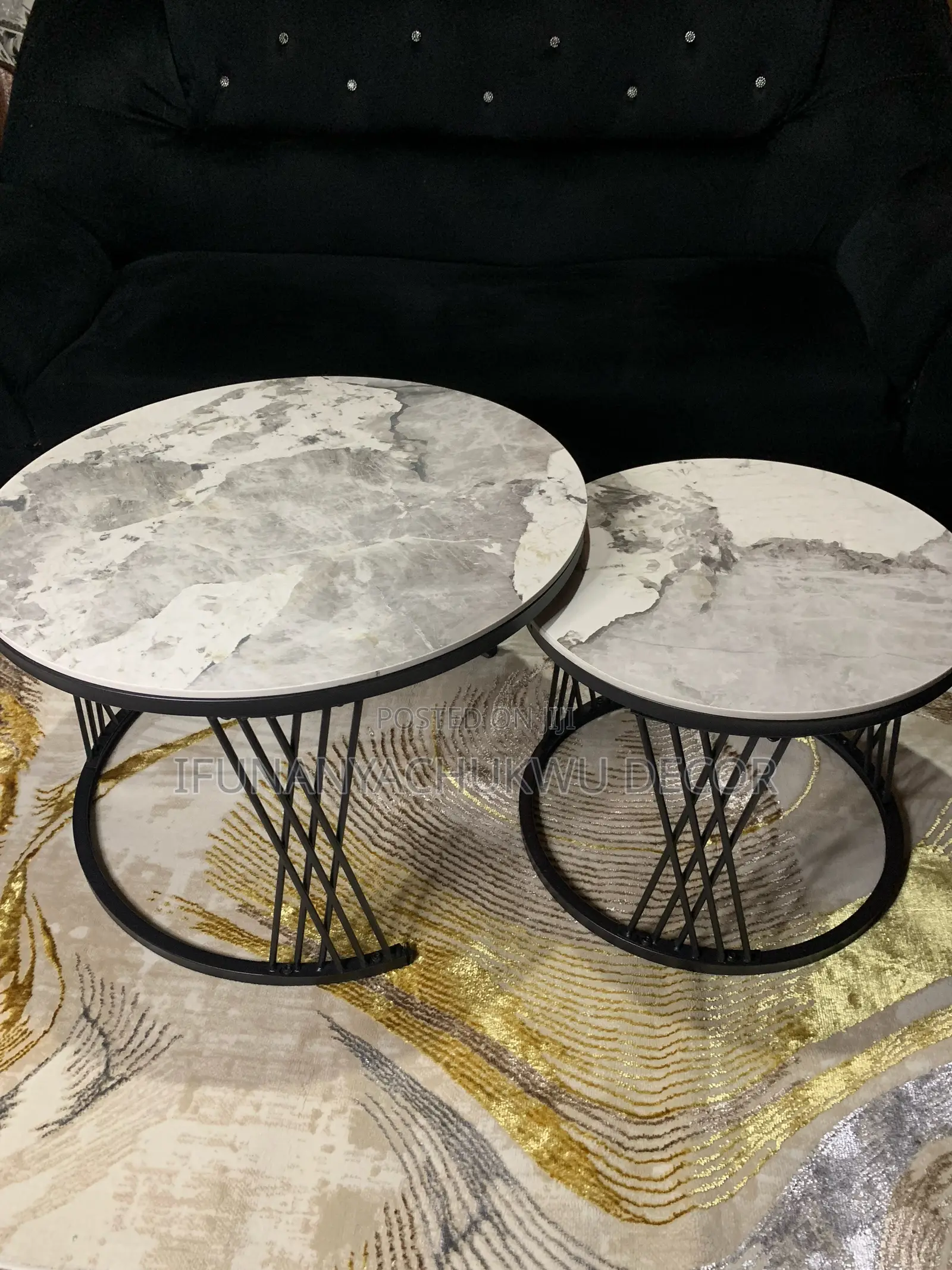 2 in 1 Marble Top Center Table