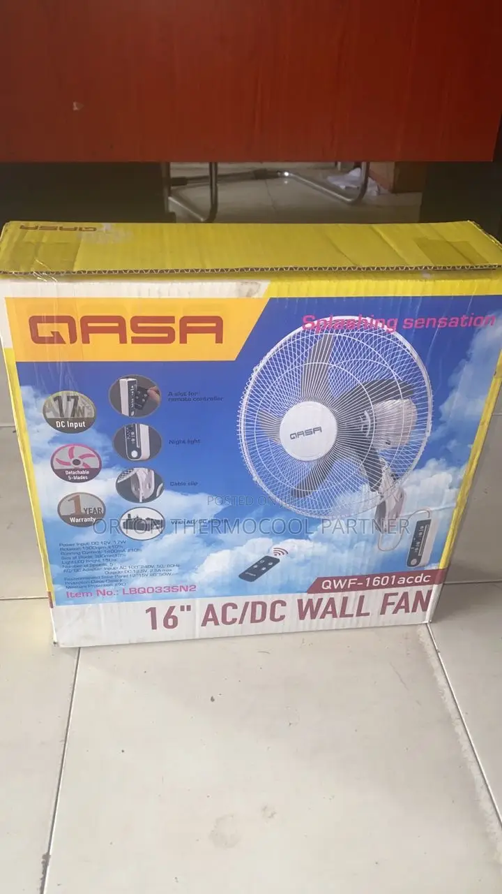 Qasa Ac Dc Wall Fan 16 Inches