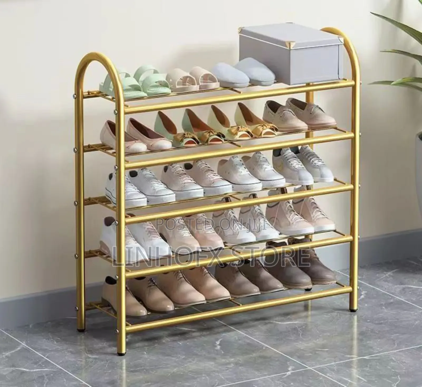 5 Layer Quality Gold Shoe Rack