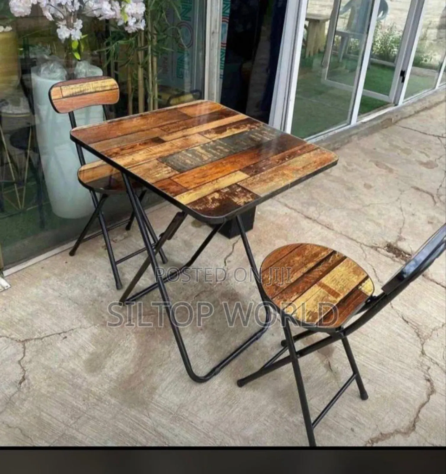 Foldable Dining Table With Two Chairs