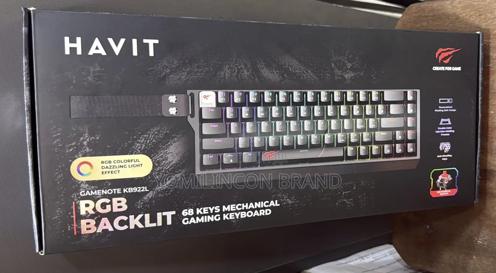 Havit RGB Keyboard 68keys Mechanic Keyboard