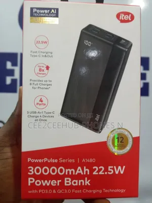 Itel Powerplus 30,000mah 22.5watts Fast Charge Powerbank