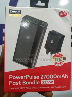 Itel 27,000mah Powerplus 22.5watts Fast Charge Powerbank